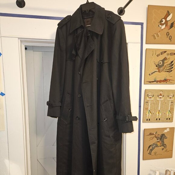 Christian Dior Vintage Mens Trench Coat with Removable Lining Size 40L